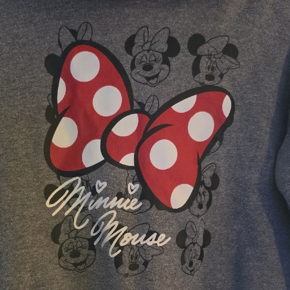 Disney Minnie Mouse Red and Gray Hoodie - Picture 3 of 5